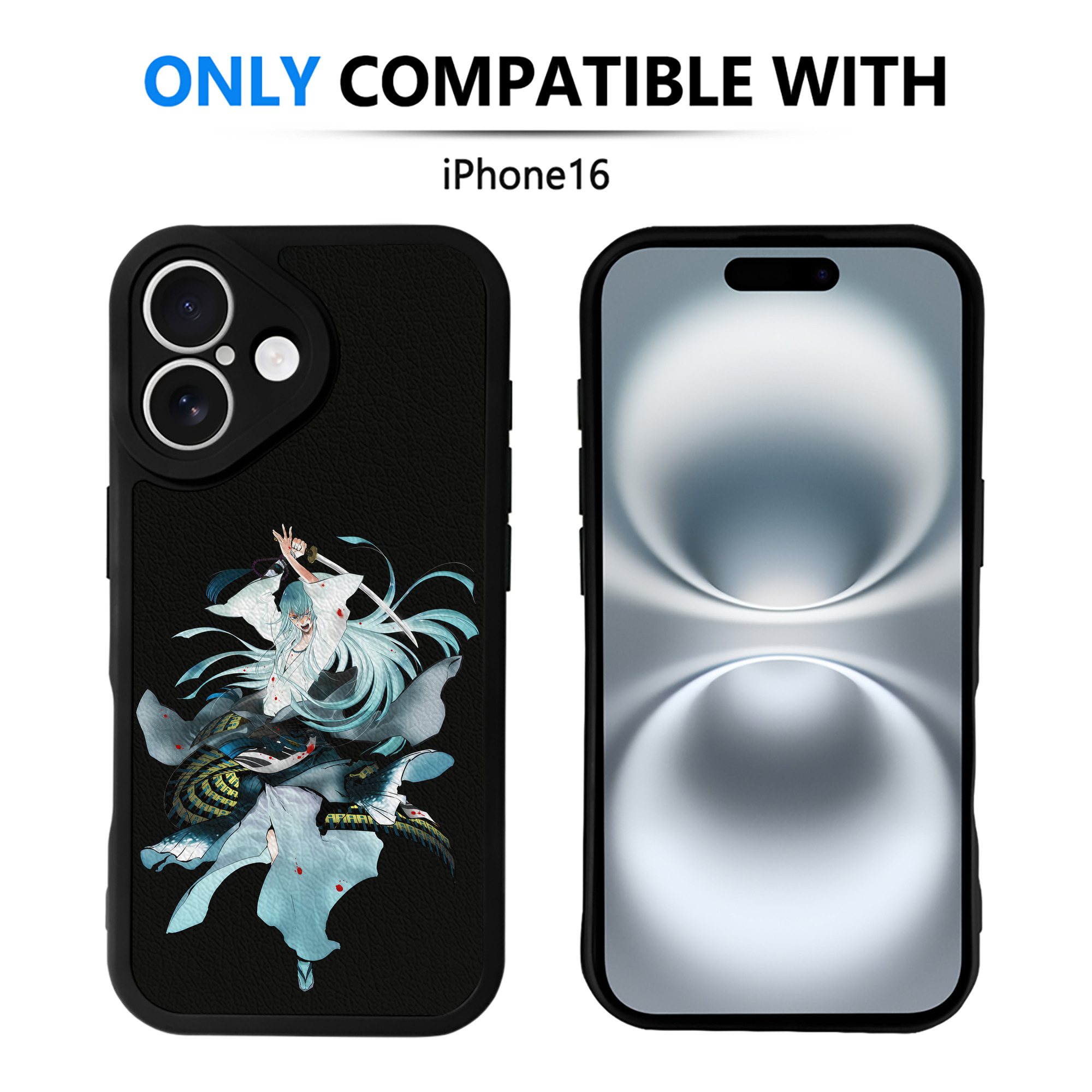 （画像用） 刀剣乱舞 Touken Ranbu 【iPhone 16シリーズ対応】シリコンスマホケース（レザー調） 材質：シリコン